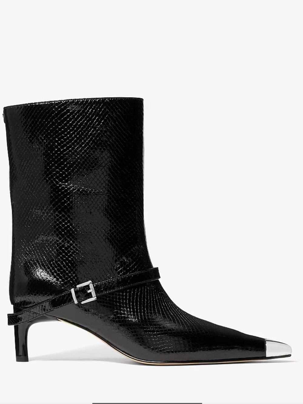 🖤 MICHAEL KORS Kasia Snake Embossed Leather Buckle Boot 🖤 NWT 🖤 - Picture 9 of 16
